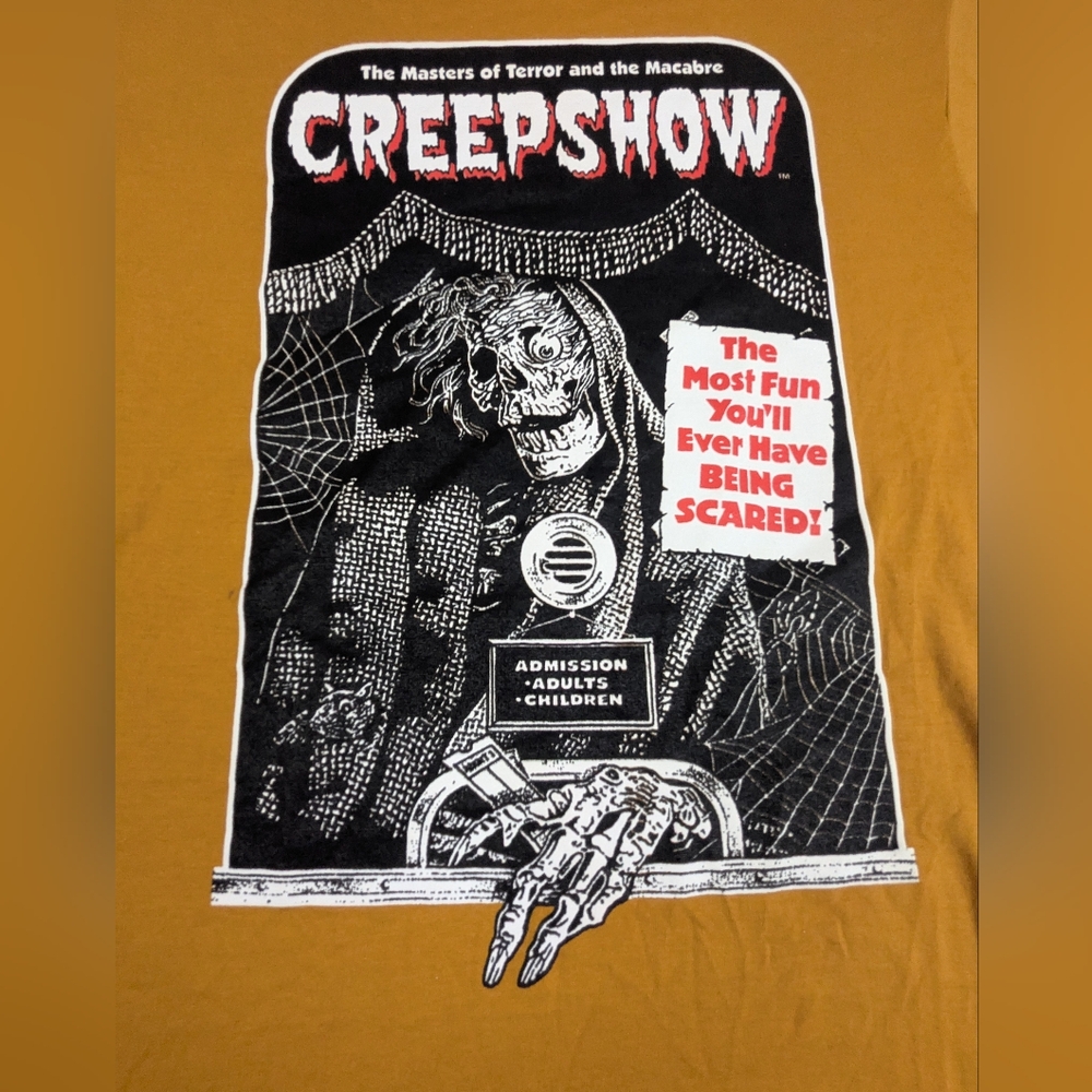 Creepshow T-shirt The Most Fun You'll Ever Have Being Scared Size Medium